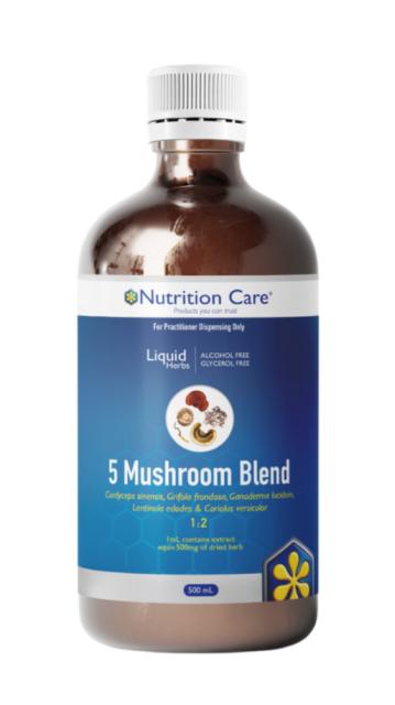 5 Mushroom Blend 1:2 500ml-Nutrition Care-Matakana Pharmacy